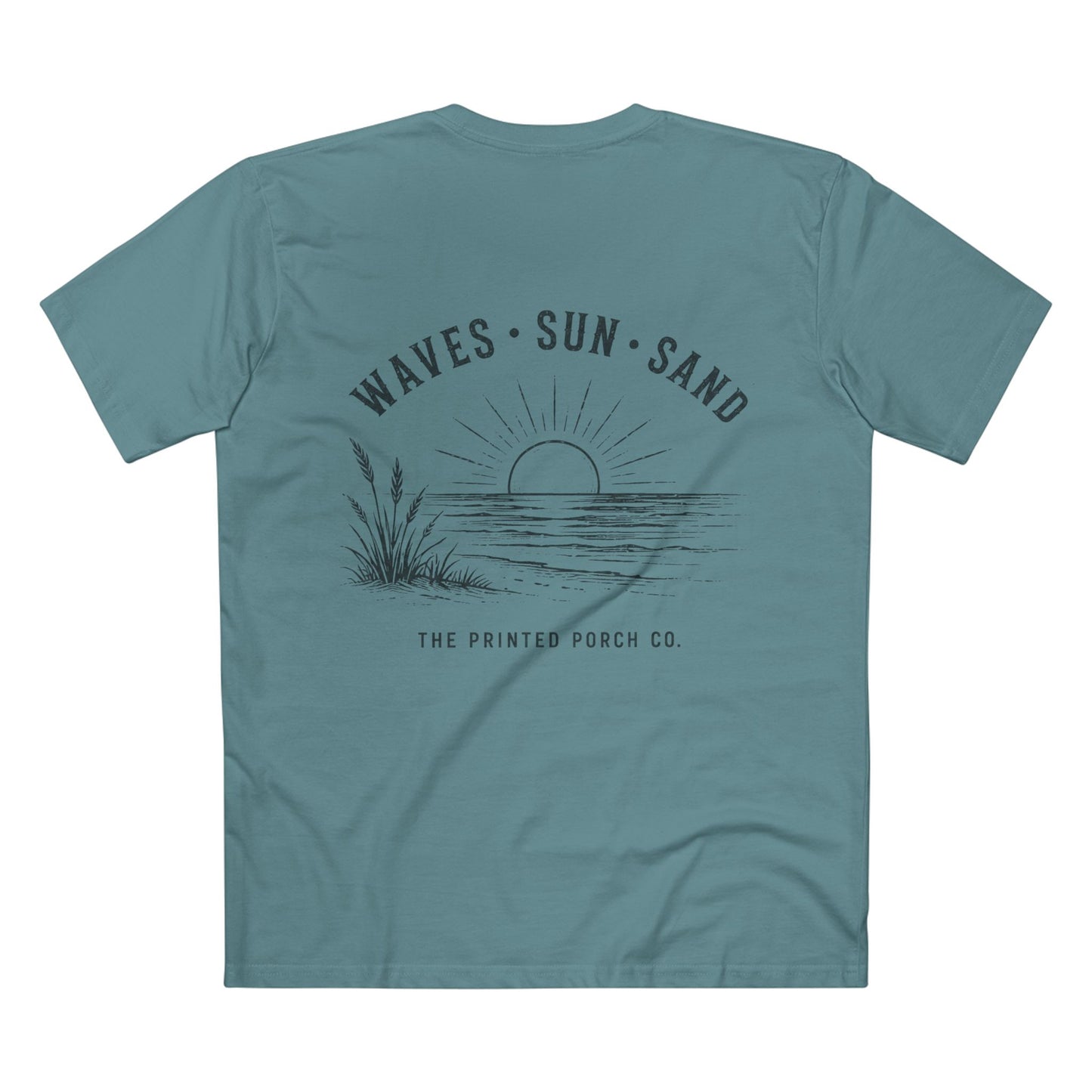 Waves • Sun • Sand Beach T-Shirt — The Printed Porch Co. Graphic Tee