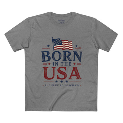 Born in the USA T-Shirt — Vintage Patriotic Adult Staple Tee