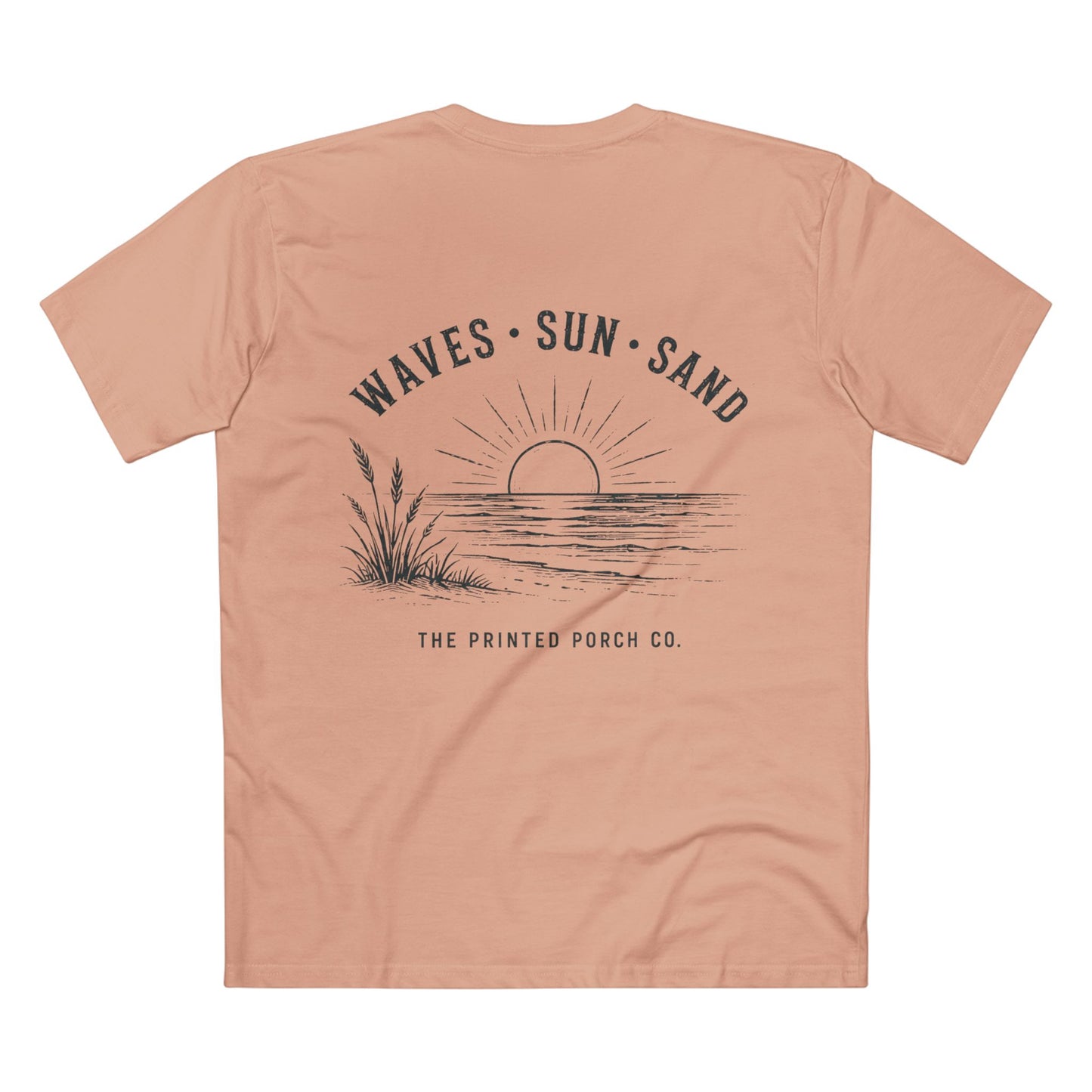 Waves • Sun • Sand Beach T-Shirt — The Printed Porch Co. Graphic Tee