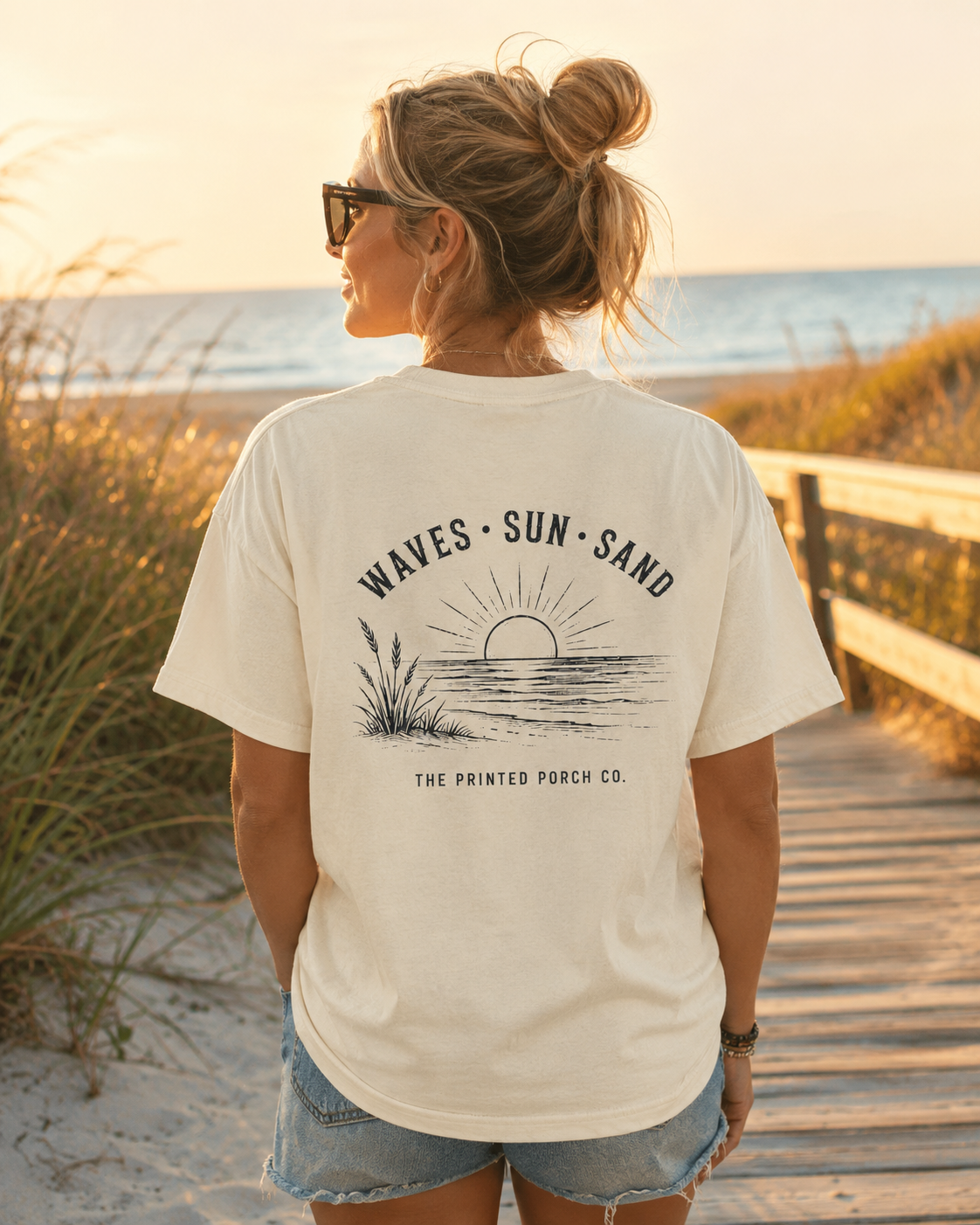 Waves • Sun • Sand Beach T-Shirt — The Printed Porch Co. Graphic Tee