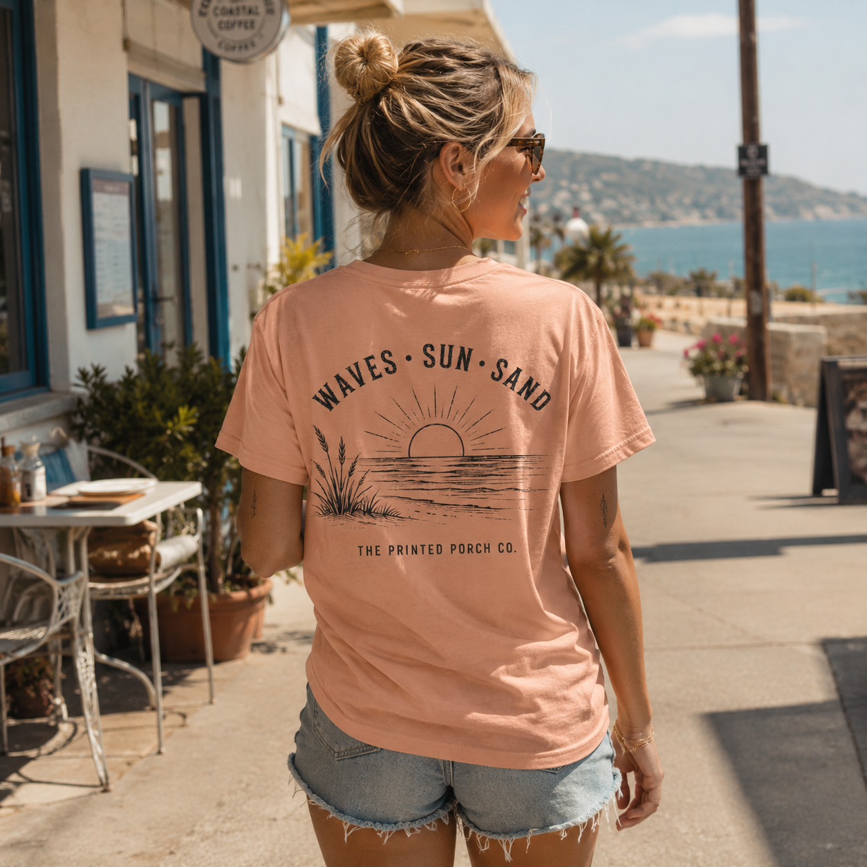 Waves • Sun • Sand Beach T-Shirt — The Printed Porch Co. Graphic Tee