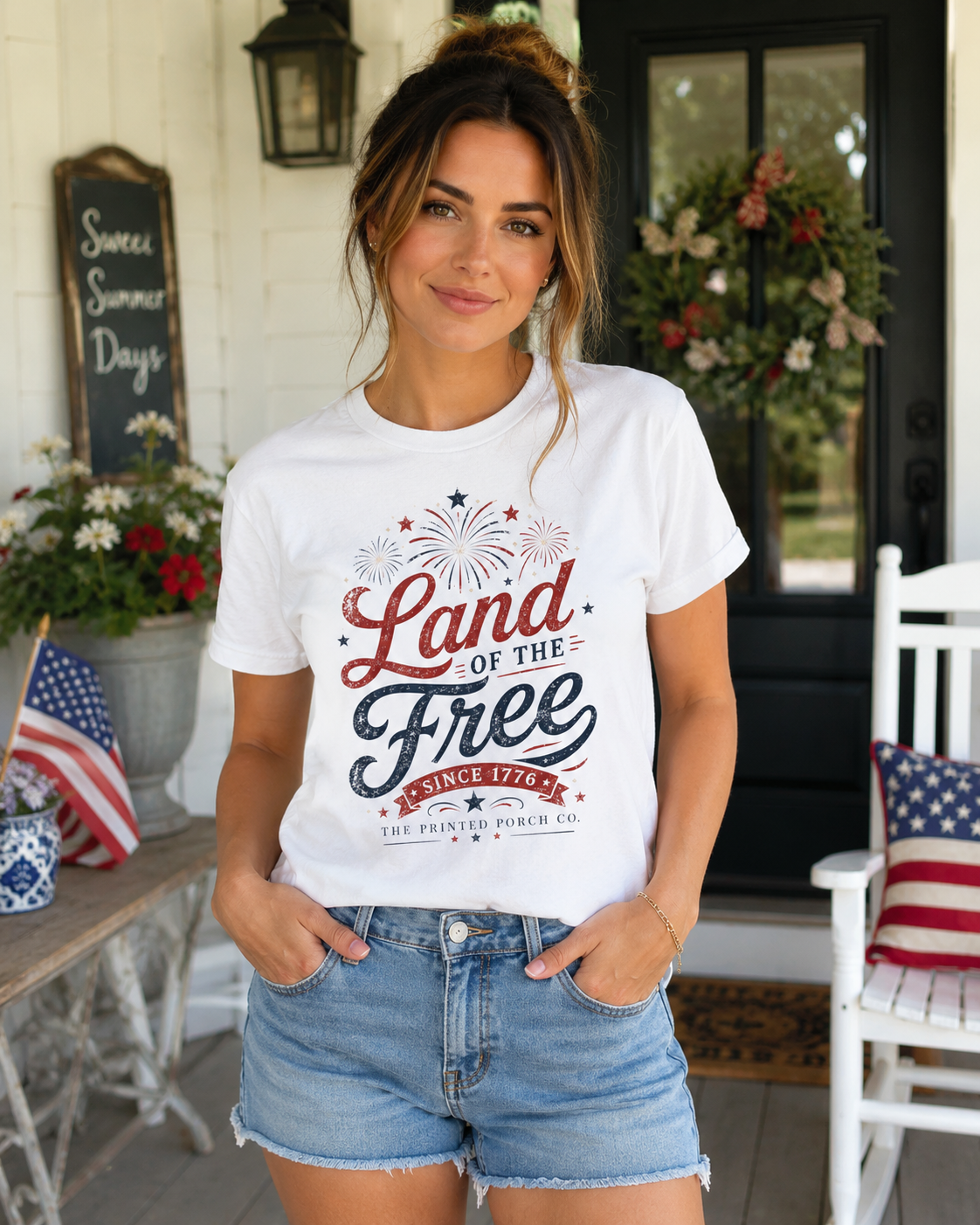 Land of the Free Vintage T-Shirt — Patriotic American Tee