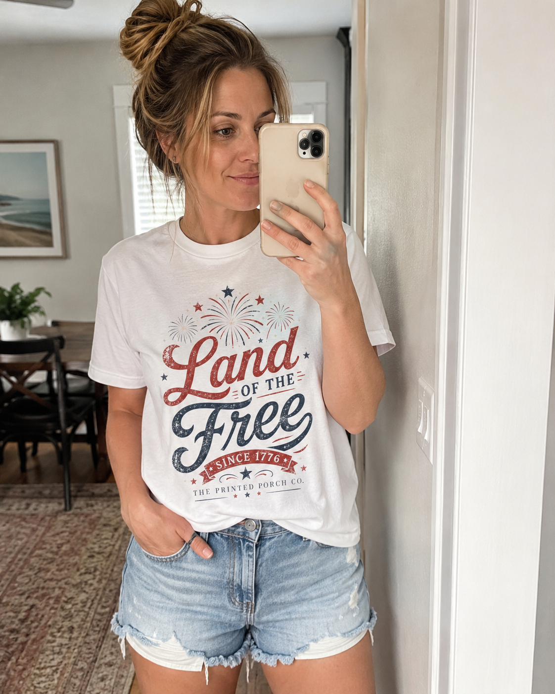 Land of the Free Vintage T-Shirt — Patriotic American Tee