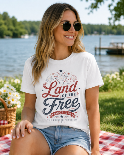 Land of the Free Vintage T-Shirt — Patriotic American Tee