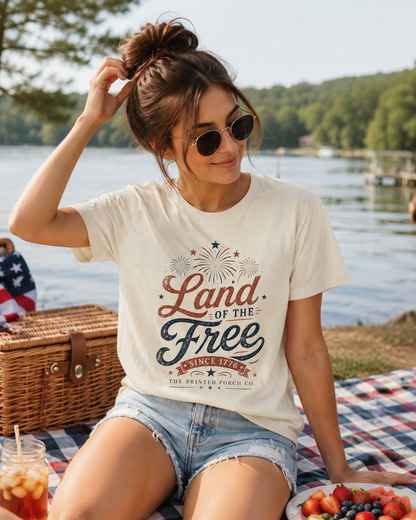 Land of the Free Vintage T-Shirt — Patriotic American Tee