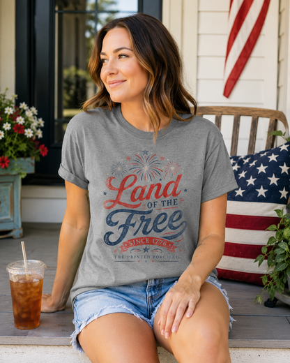 Land of the Free Vintage T-Shirt — Patriotic American Tee