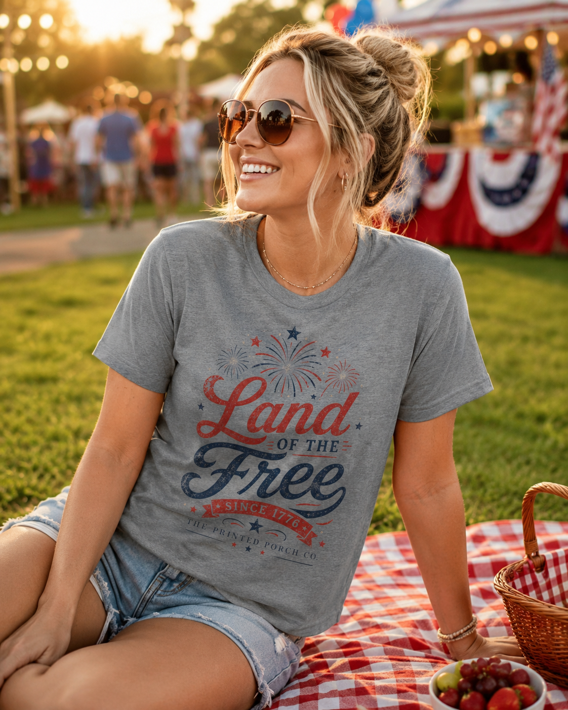 Land of the Free Vintage T-Shirt — Patriotic American Tee