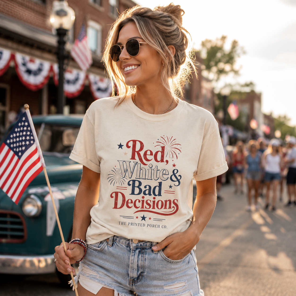 4th of July "Red, White and Bad Decision" Tee