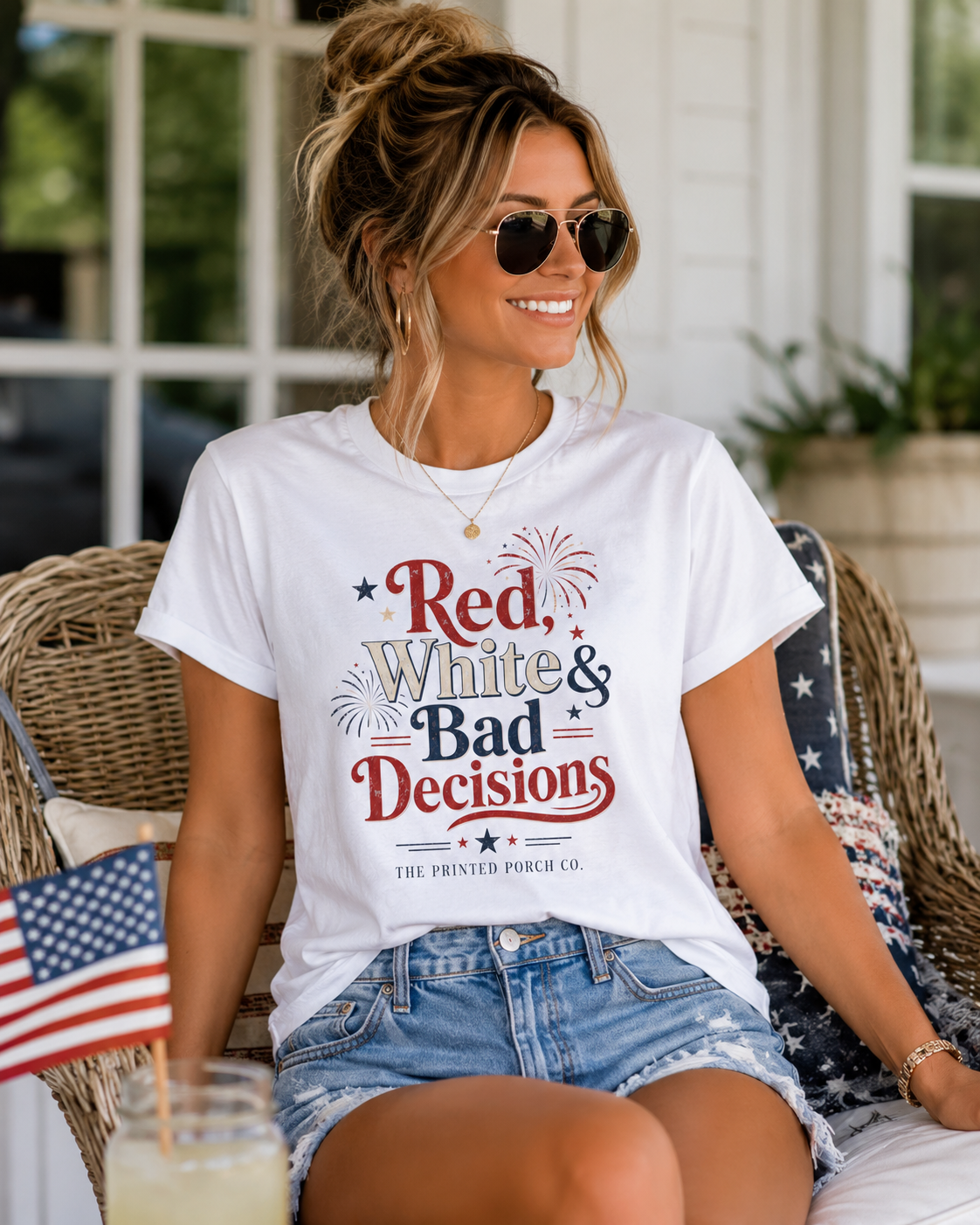 4th of July "Red, White and Bad Decision" Tee
