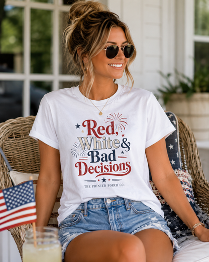 4th of July "Red, White and Bad Decision" Tee