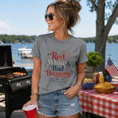 4th of July "Red, White and Bad Decision" Tee