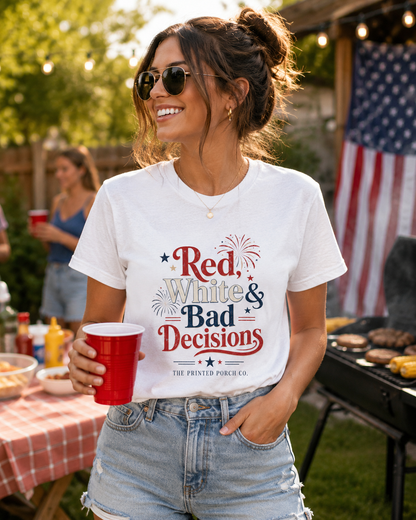 4th of July "Red, White and Bad Decision" Tee