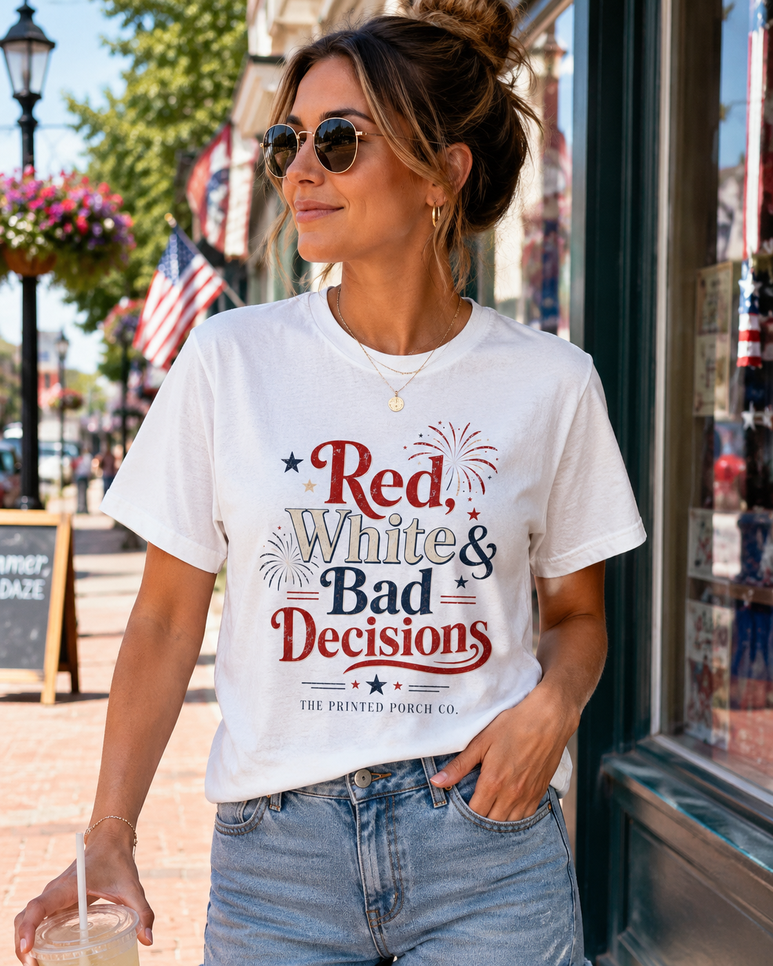 4th of July "Red, White and Bad Decision" Tee