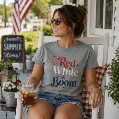 Red, White & Boom Tee — Patriotic Fourth of July T-Shirt