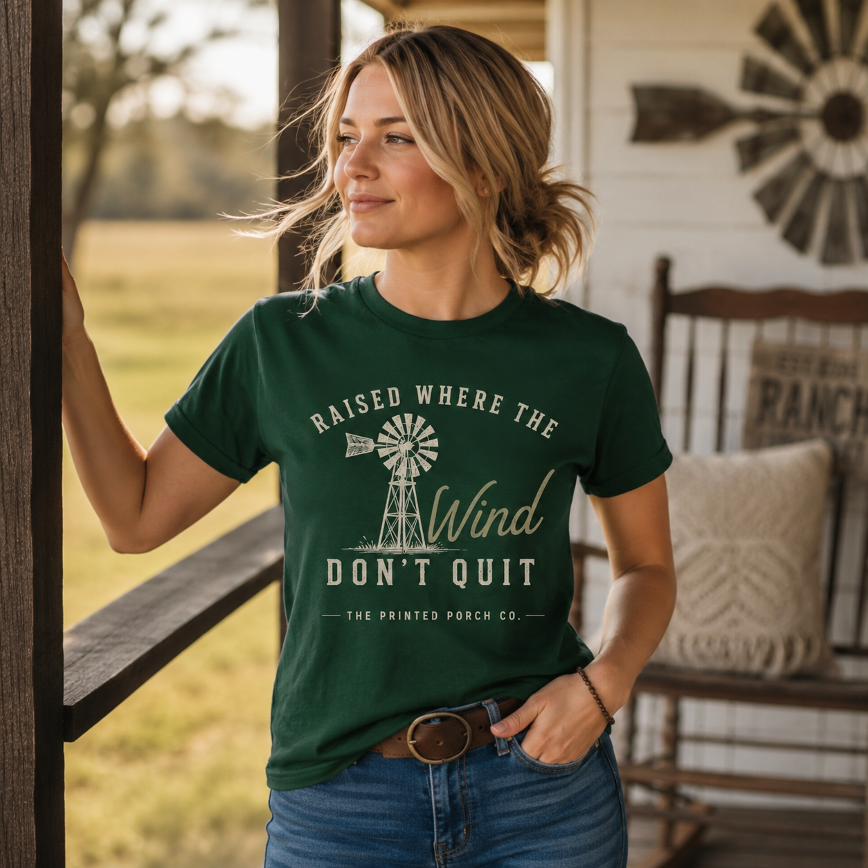 Raised Where the Wind Don't Quit T-Shirt