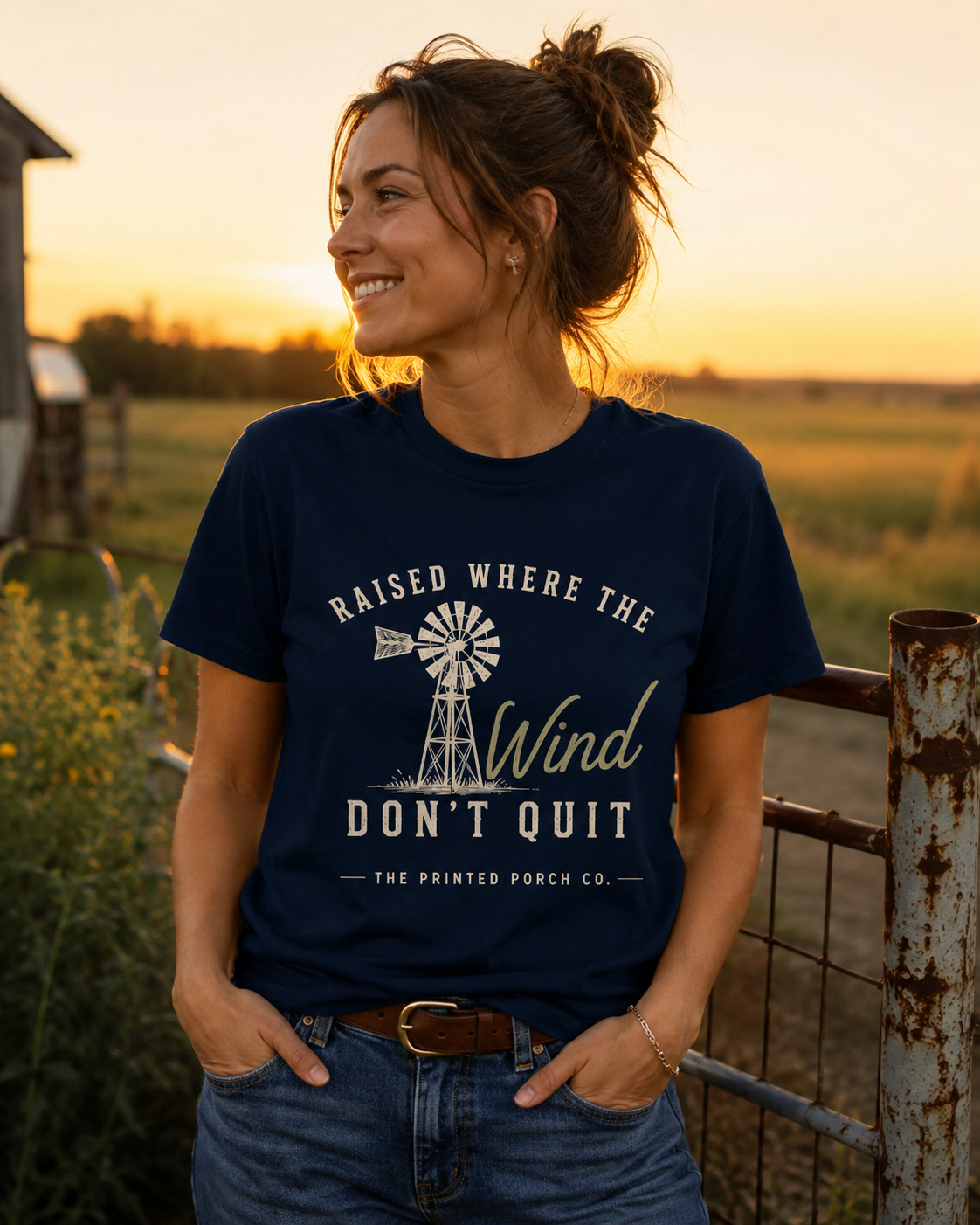 Raised Where the Wind Don't Quit T-Shirt
