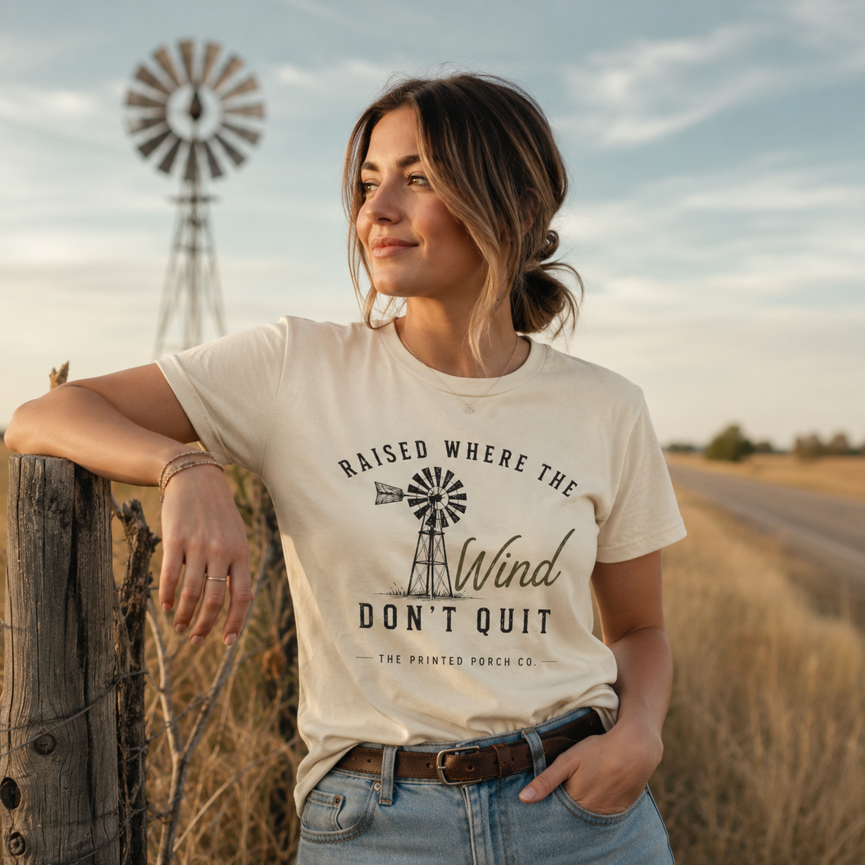 Raised Where the Wind Don't Quit T-Shirt