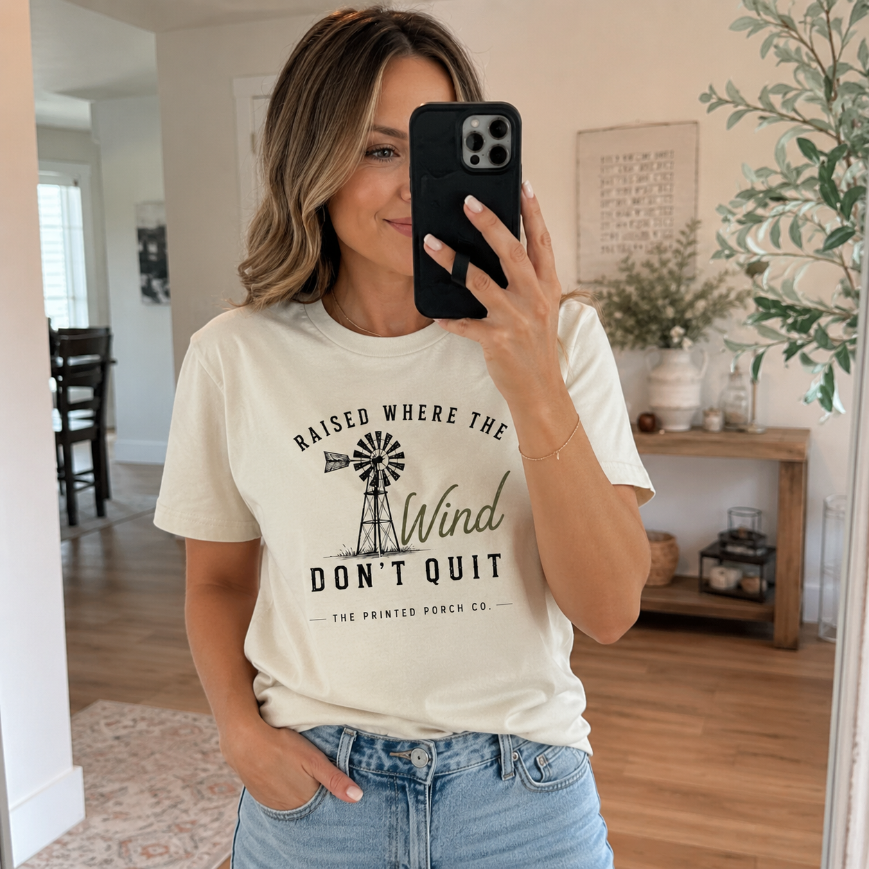 Raised Where the Wind Don't Quit T-Shirt