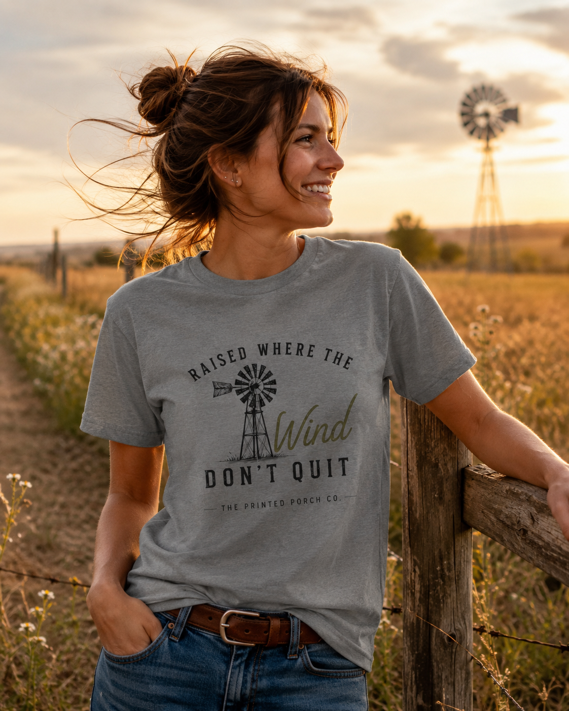 Raised Where the Wind Don't Quit T-Shirt