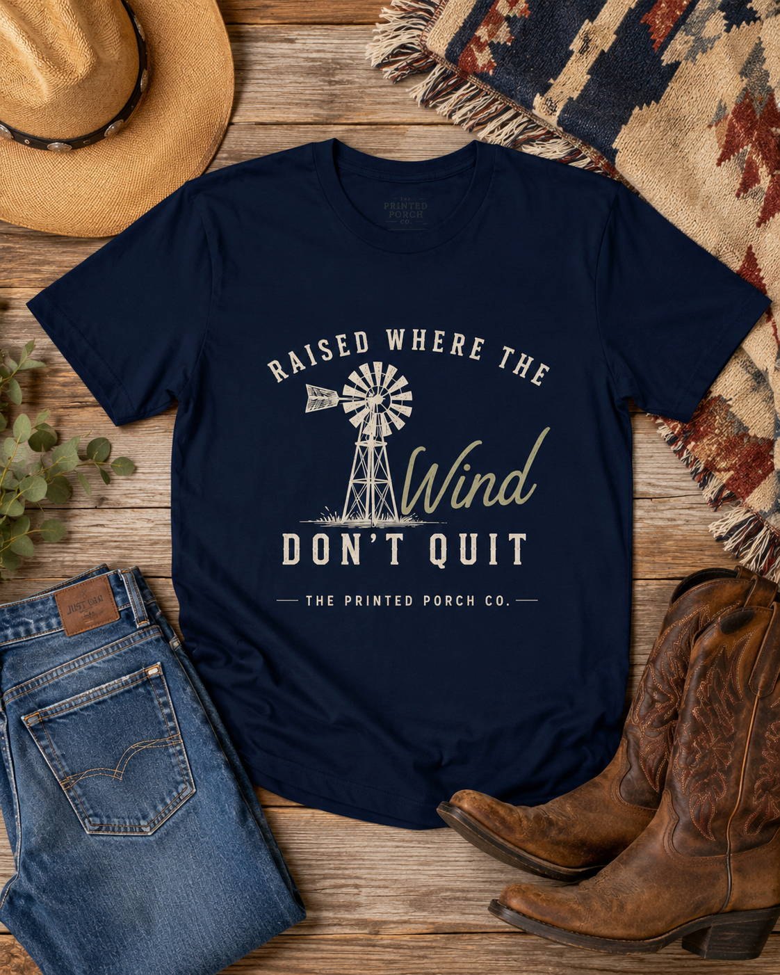 Raised Where the Wind Don't Quit T-Shirt