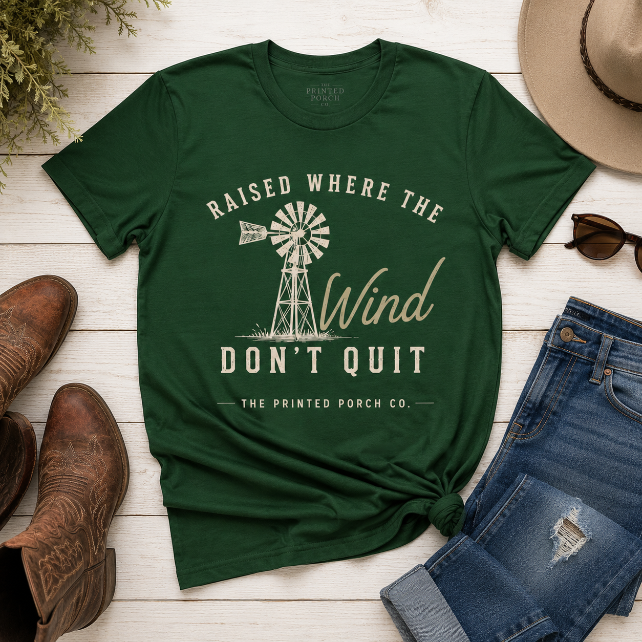 Raised Where the Wind Don't Quit T-Shirt