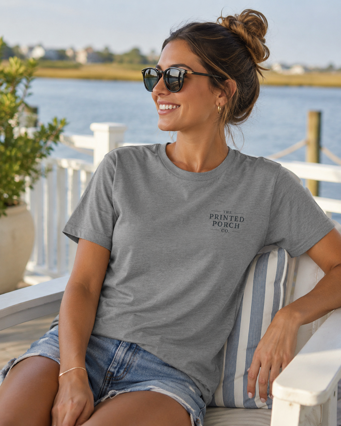 Go With the Flow Shirt | Ocean Wave Beach Graphic Tee