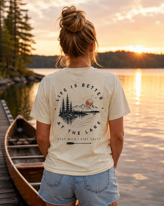 Lake Life Good Times Tan Lines Shirt | Summer Lake Graphic Tee