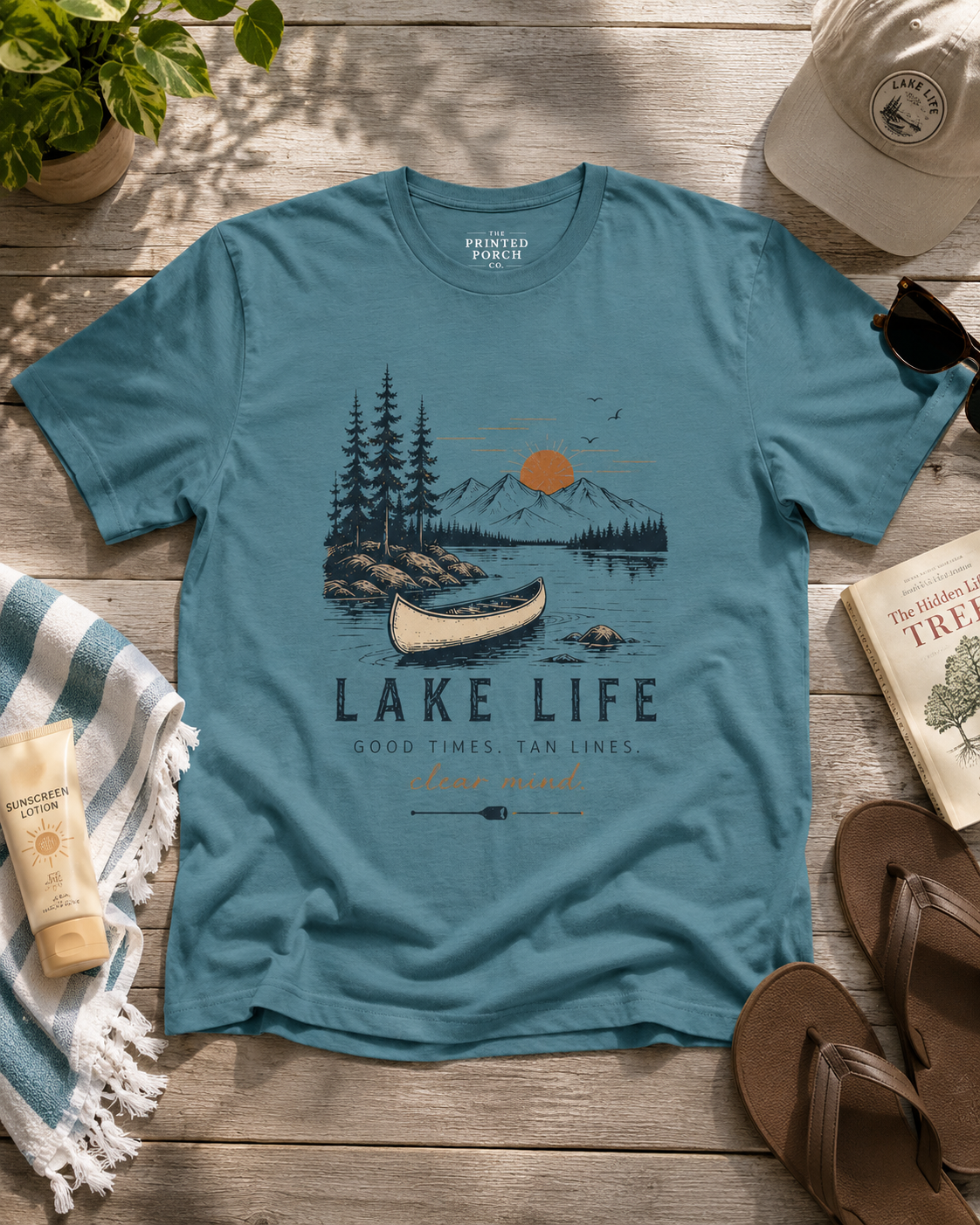 Lake Life Good Times Tan Lines Shirt | Summer Lake Graphic Tee