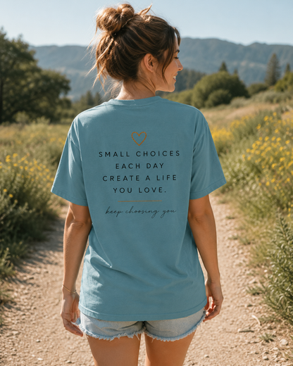Be Present Inspirational Tee — 'Be Present. Be Grateful. Choose Joy.' Motivational Graphic T‑Shirt