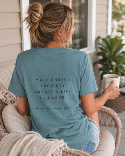 Be Present Inspirational Tee — 'Be Present. Be Grateful. Choose Joy.' Motivational Graphic T‑Shirt
