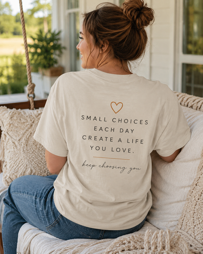Be Present Inspirational Tee — 'Be Present. Be Grateful. Choose Joy.' Motivational Graphic T‑Shirt