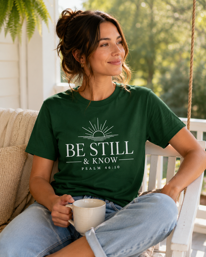 Be Still & Know T‑Shirt — Psalm 46:10 Inspirational Faith Tee