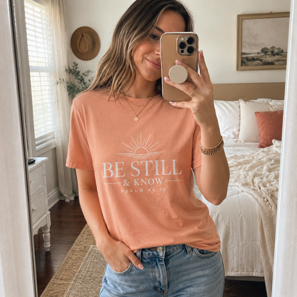 Be Still & Know T‑Shirt — Psalm 46:10 Inspirational Faith Tee