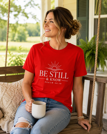 Be Still & Know T‑Shirt — Psalm 46:10 Inspirational Faith Tee
