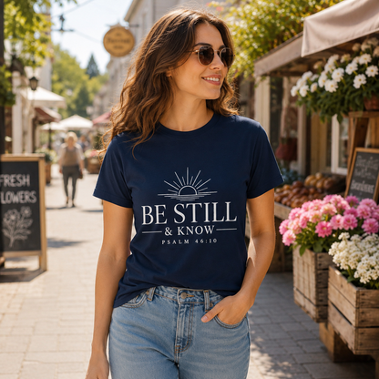 Be Still & Know T‑Shirt — Psalm 46:10 Inspirational Faith Tee