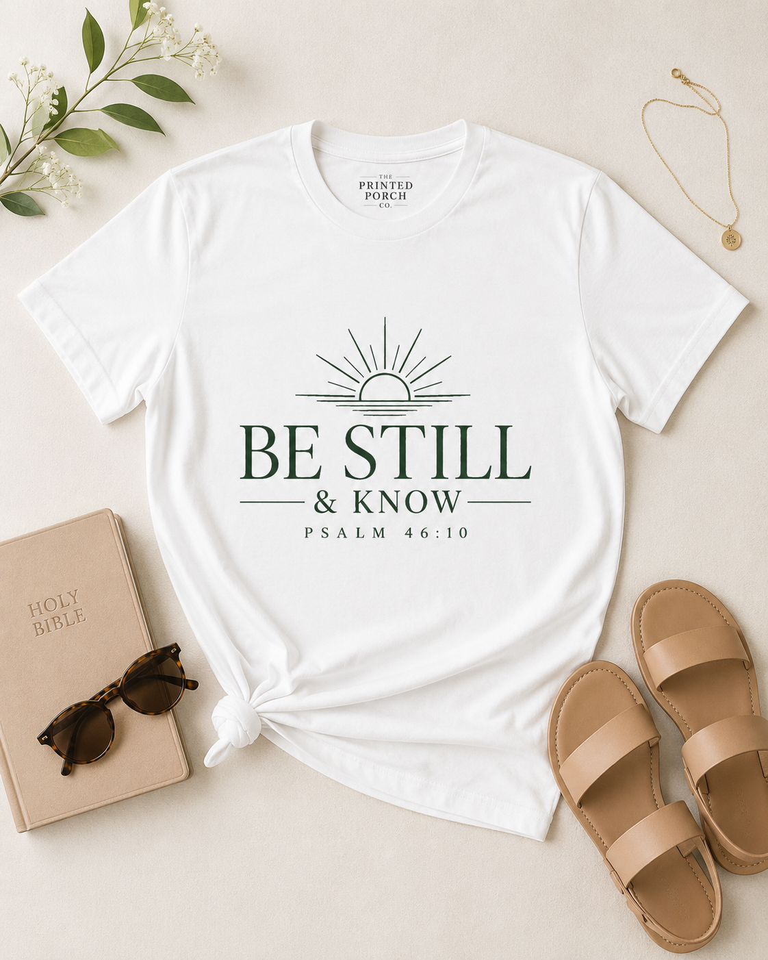 Be Still & Know T‑Shirt — Psalm 46:10 Inspirational Faith Tee