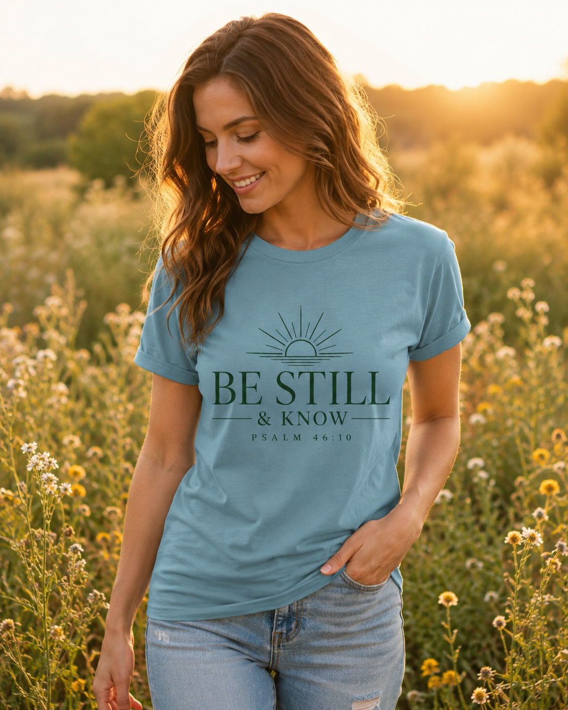 Be Still & Know T‑Shirt — Psalm 46:10 Inspirational Faith Tee