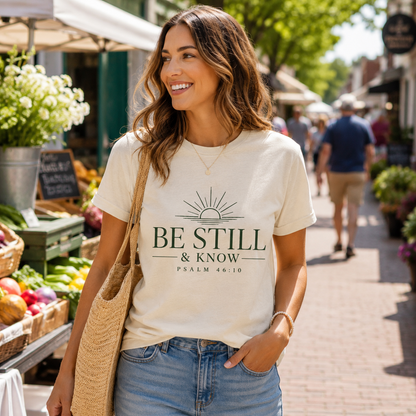 Be Still & Know T‑Shirt — Psalm 46:10 Inspirational Faith Tee