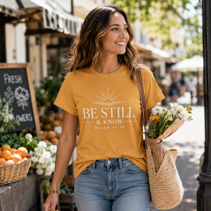 Be Still & Know T‑Shirt — Psalm 46:10 Inspirational Faith Tee