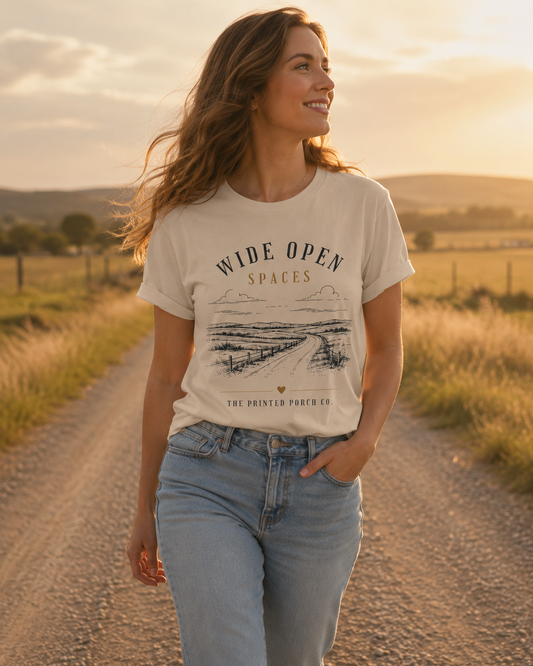 Wide Open Spaces T-Shirt — Scenic Nature Tee