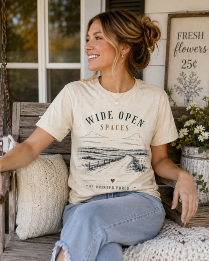 Wide Open Spaces T-Shirt — Scenic Nature Tee