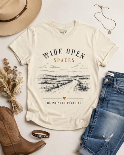 Wide Open Spaces T-Shirt — Scenic Nature Tee