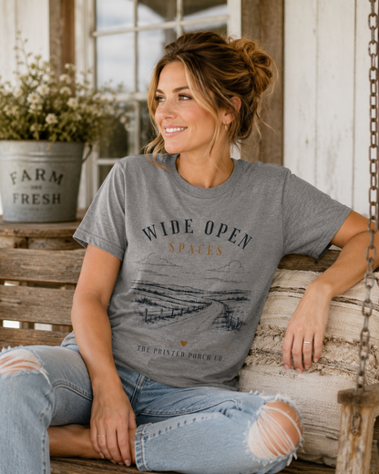 Wide Open Spaces T-Shirt — Scenic Nature Tee