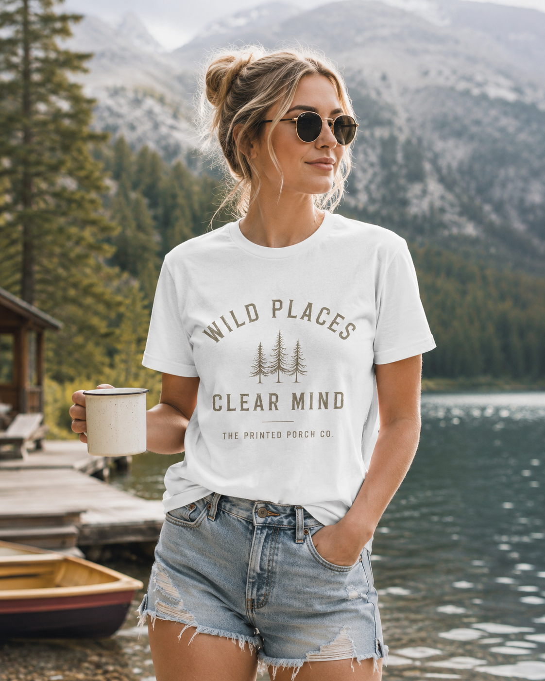 Wild Places Clear Mind Tee — Outdoor Adventure Nature T-Shirt