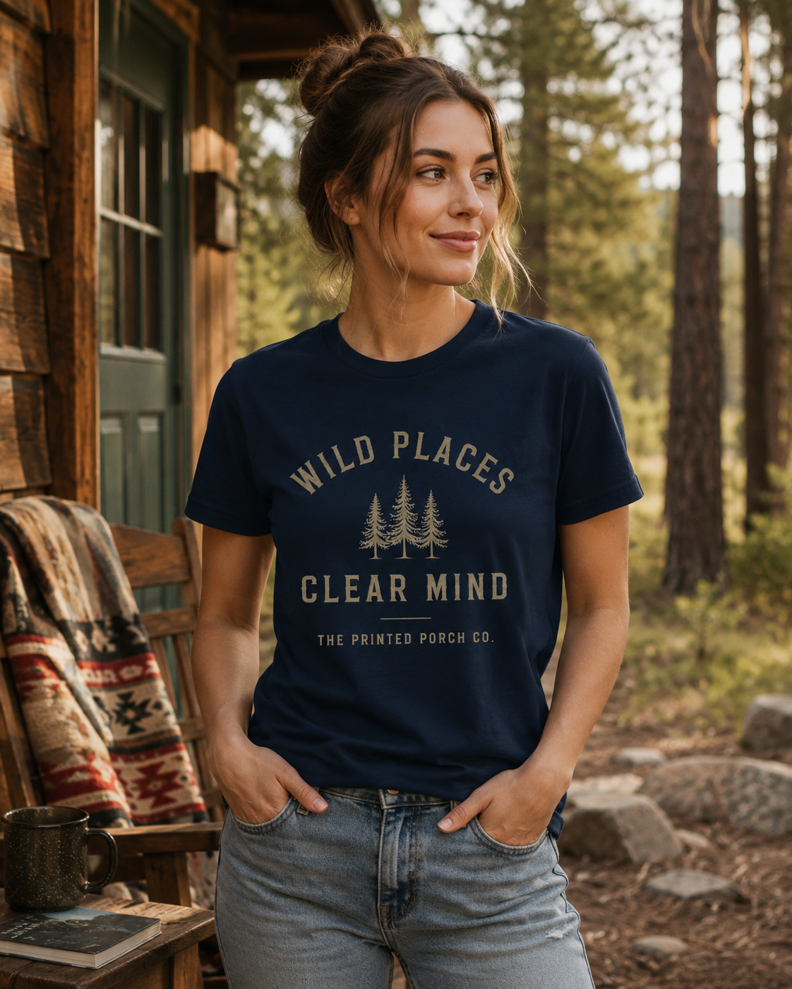 Wild Places Clear Mind Tee — Outdoor Adventure Nature T-Shirt