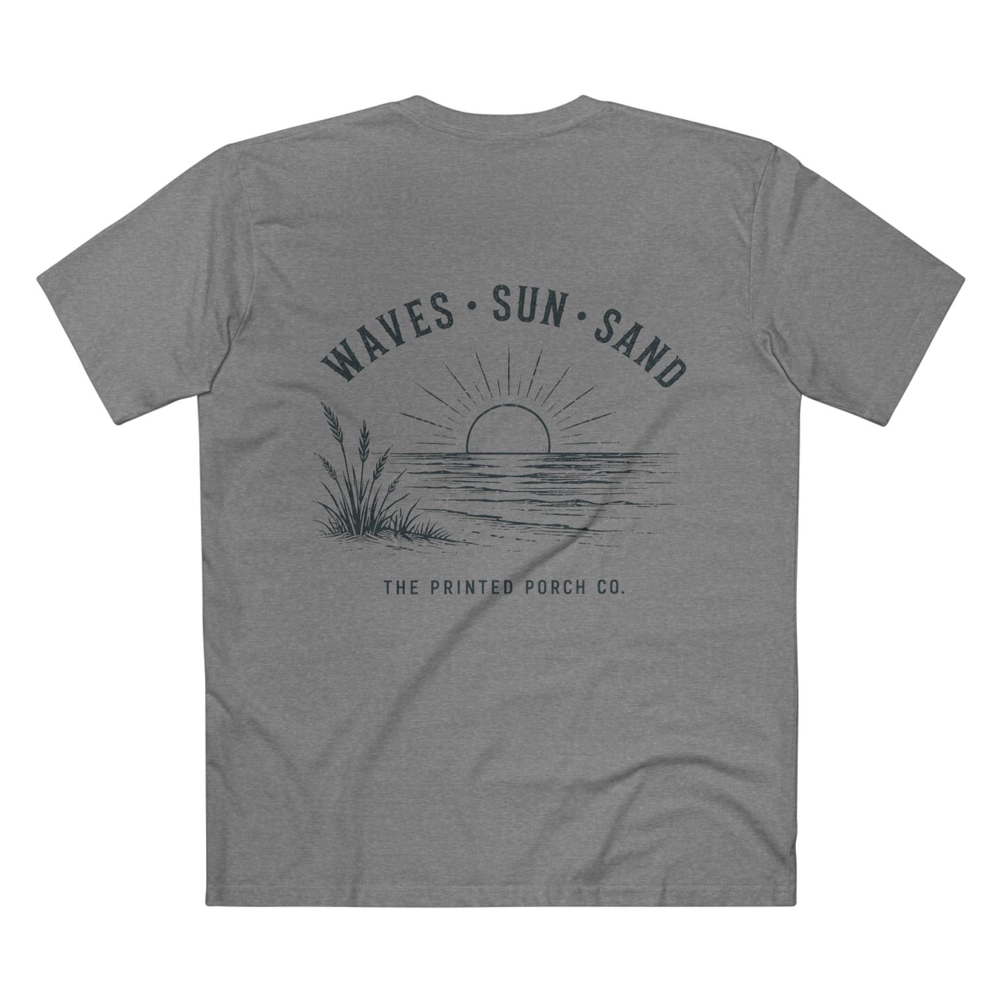 Waves • Sun • Sand Beach T-Shirt — The Printed Porch Co. Graphic Tee
