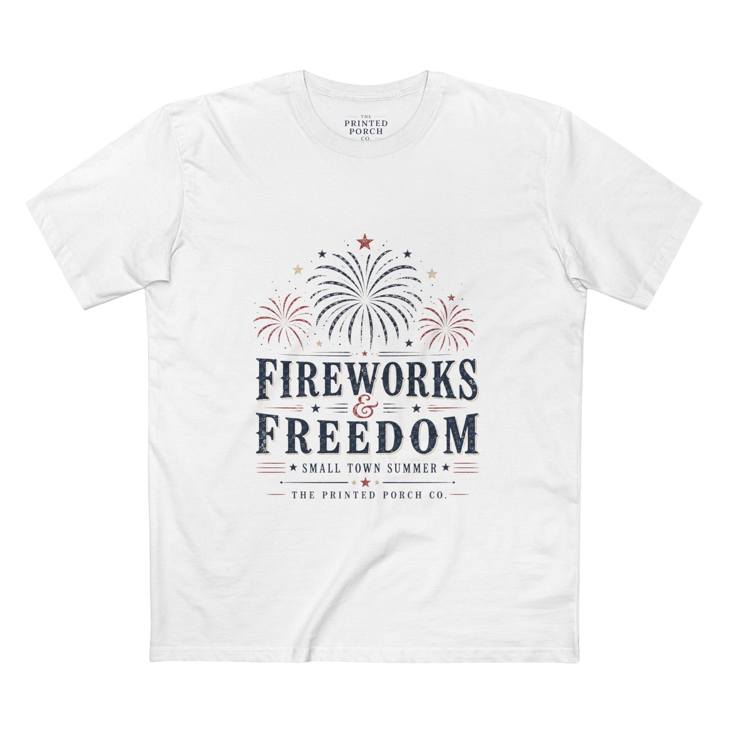 Fireworks & Freedom Tee — Patriotic Fourth of July T-Shirt