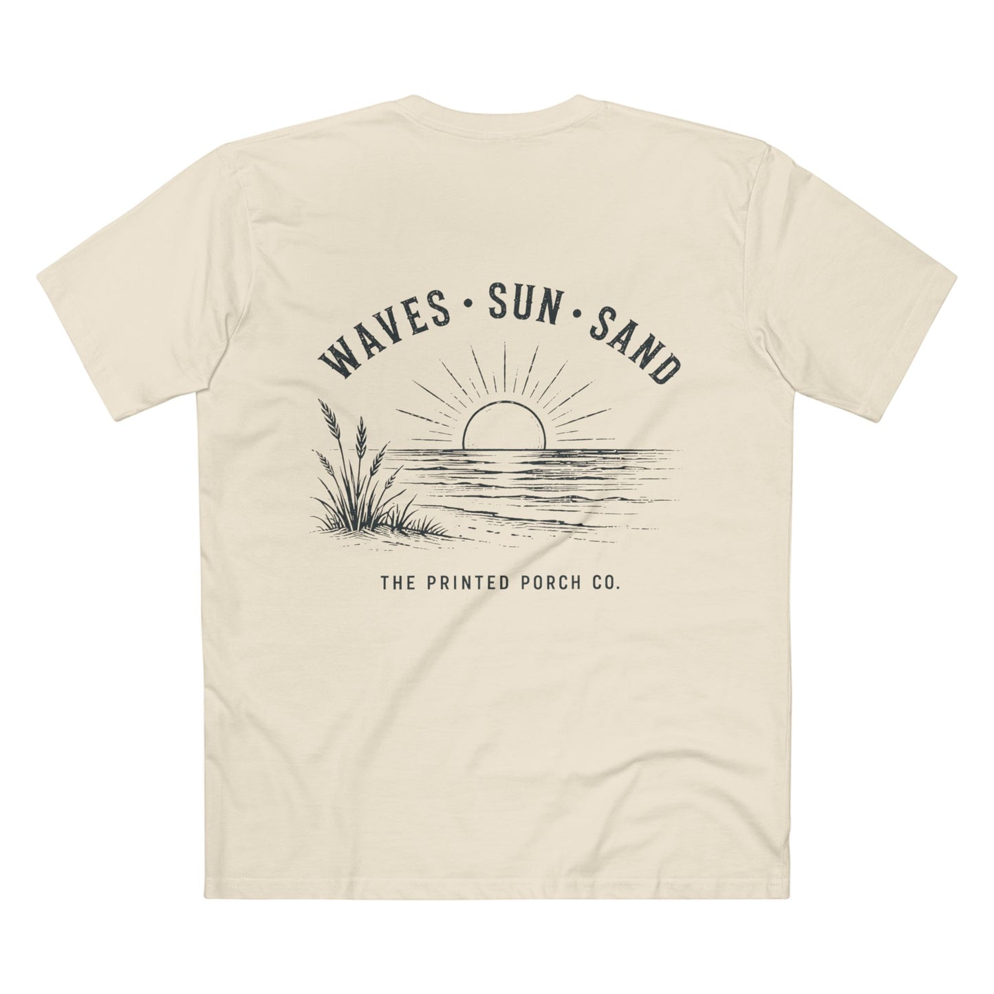 Waves • Sun • Sand Beach T-Shirt — The Printed Porch Co. Graphic Tee