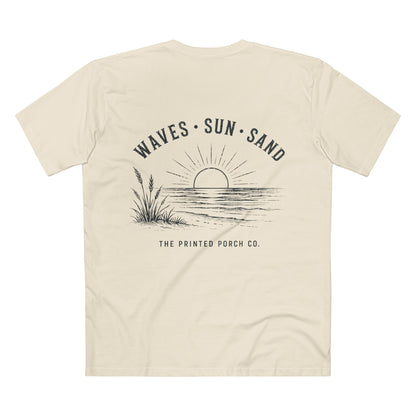 Waves • Sun • Sand Beach T-Shirt — The Printed Porch Co. Graphic Tee