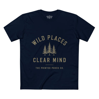 Wild Places Clear Mind Tee — Outdoor Adventure Nature T-Shirt
